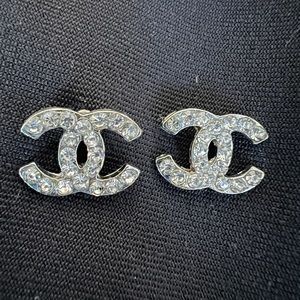 Silver CC Earrings.